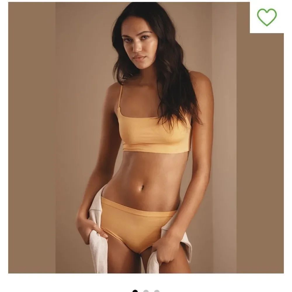 NWT Anthropologie Renna Seamless Square Neck Bra and Seamless Panty Set